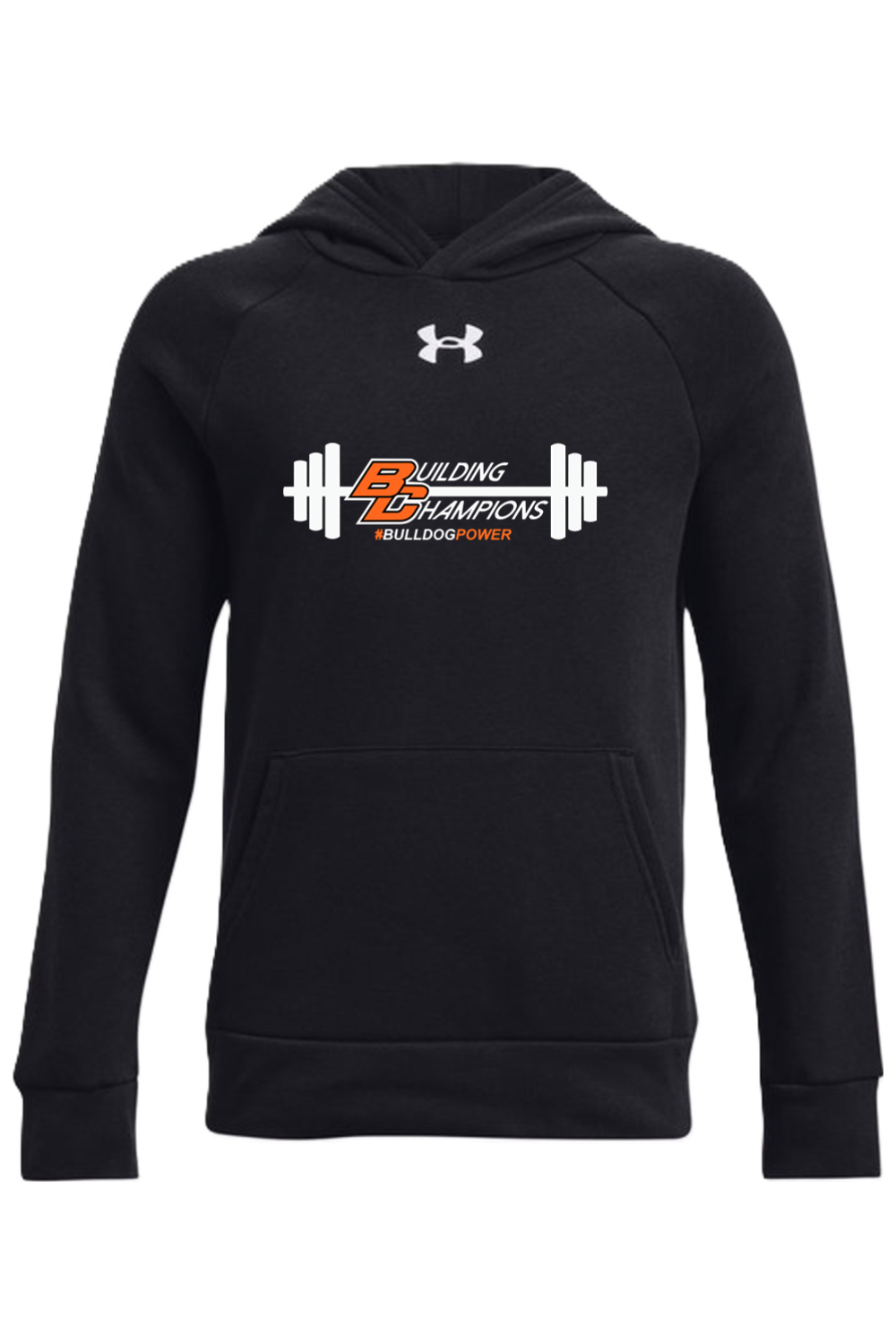 Bulldog Power DTF Under Armour Youth Rival Fleece Hooded Sweatshirt
