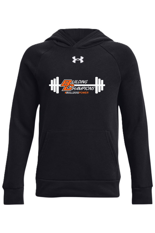 Bulldog Power DTF Under Armour Youth Rival Fleece Hooded Sweatshirt