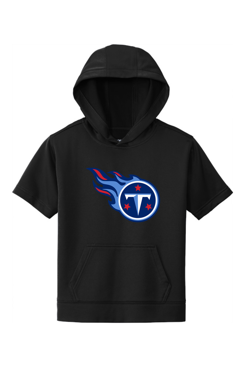 Weddington Titans Football DTF Youth Fleece Short Sleeve Hooded Pullover