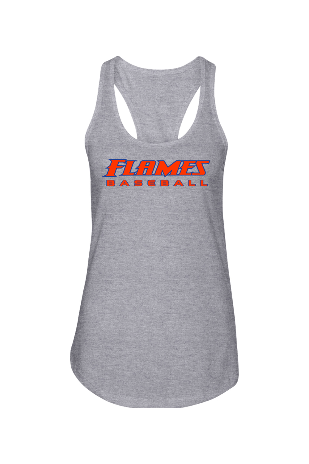 Flames MI Baseball DTF Ladies Racerback Tank