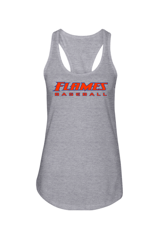 Flames MI Baseball DTF Ladies Racerback Tank