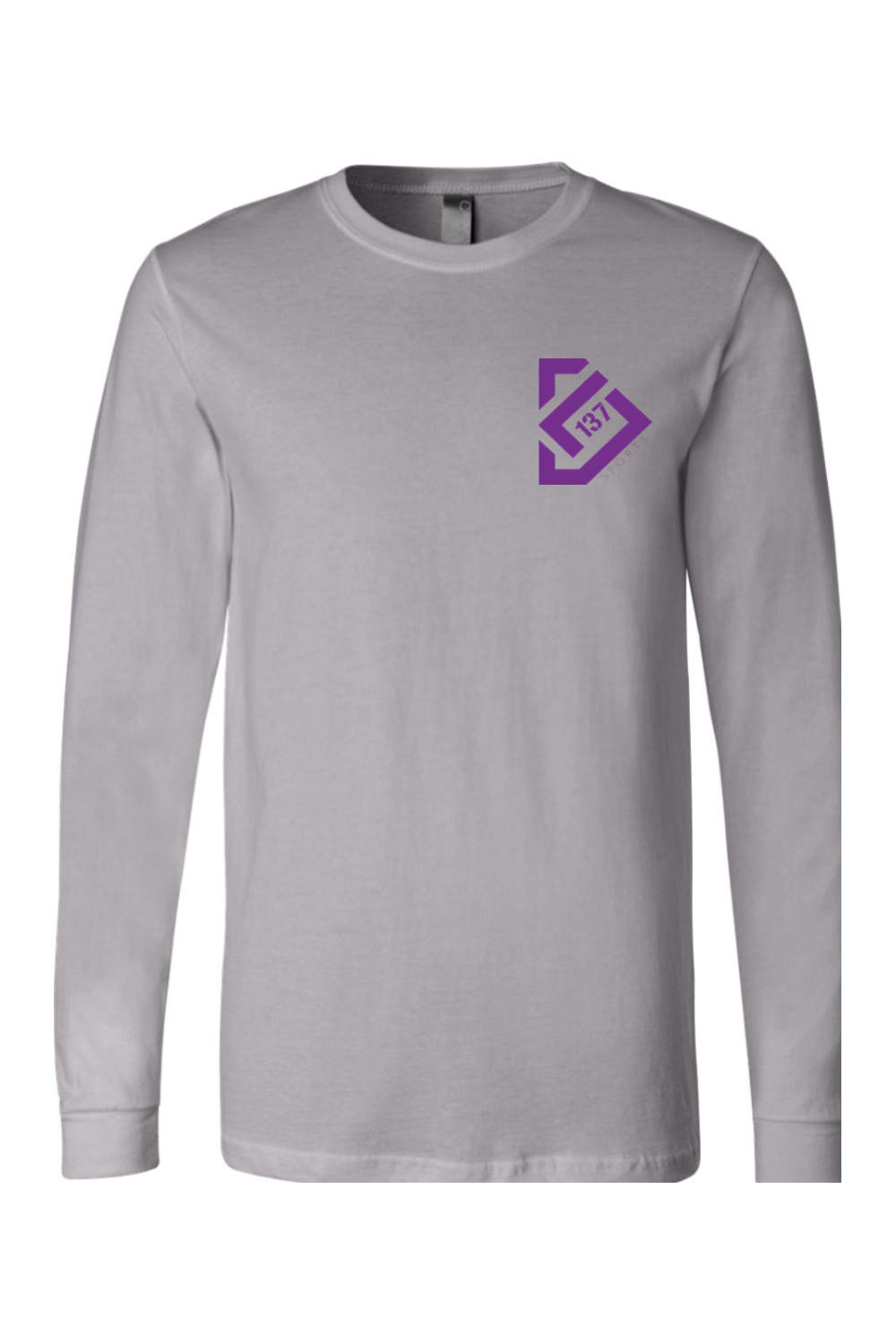 L137 Sports Unisex Long Sleeve Tee - Purple Logo