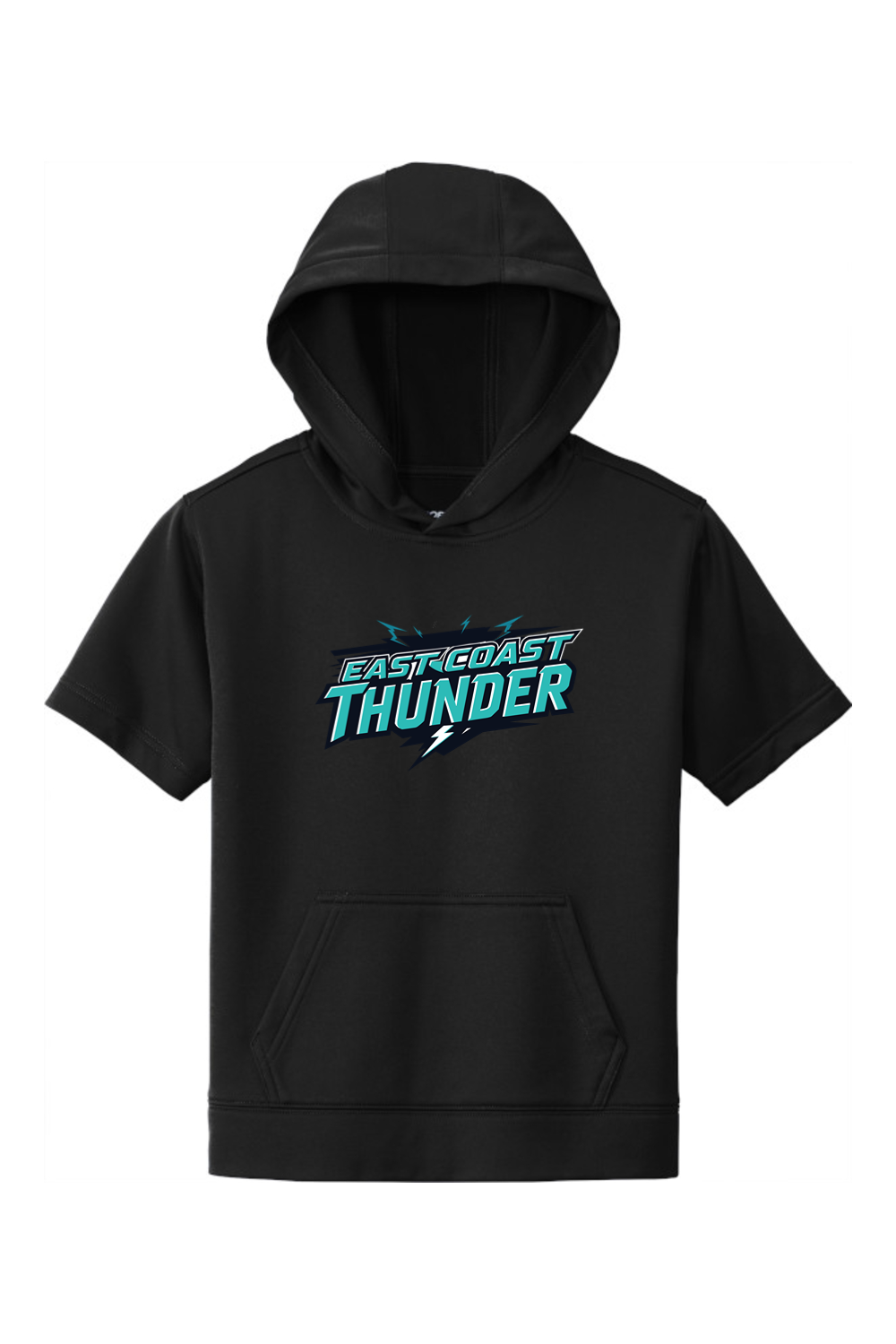 East Coast Thunder DTF Youth Sport-Wick Fleece Short Sleeve Hooded Pullover