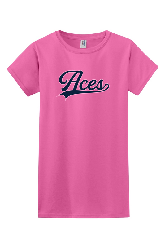 Aces Baseball Softstyle Ladies' T-Shirt
