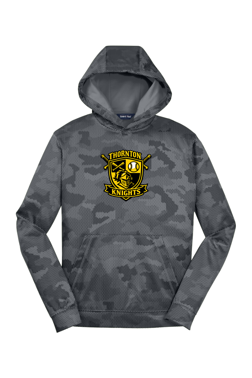 Thornton Knights Youth Sport-Wick CamoHex Fleece Hooded Pullover