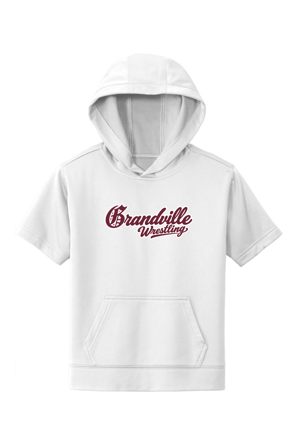 Grandville Wrestling DTF Youth Sport-Wick Fleece Short Sleeve Hooded Pullover