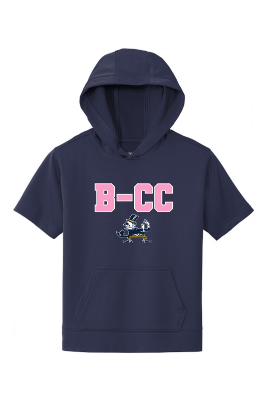 B-CC Wrestling DTF Youth Fleece Short Sleeve Hooded Pullover