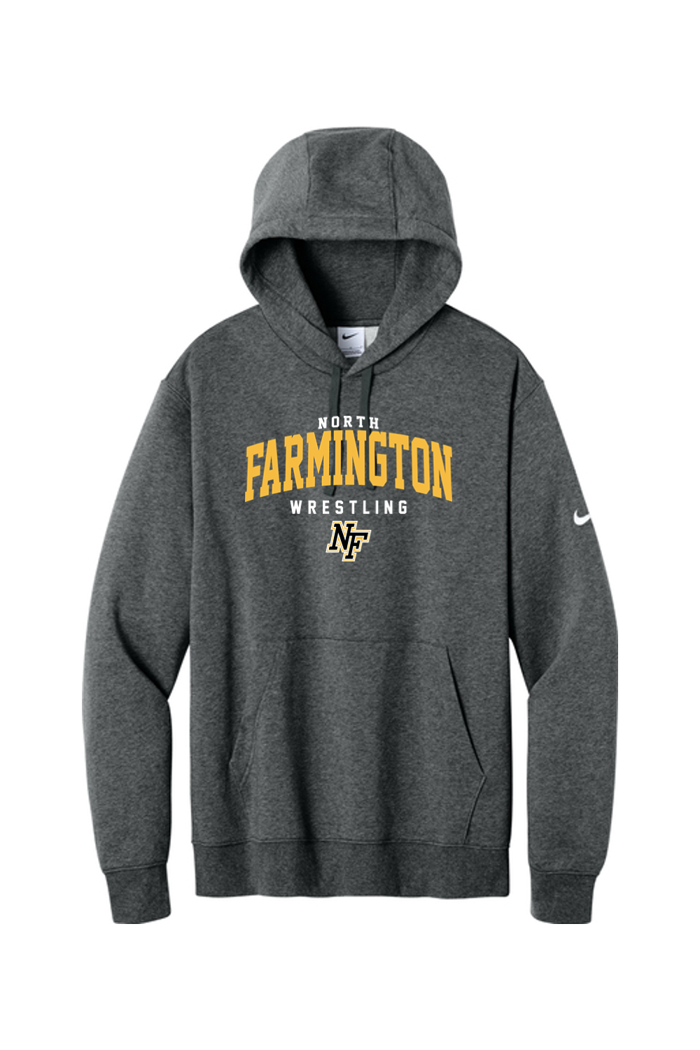North Farmington Wrestling DTF Nike Club Fleece Sleeve Swoosh Pullover Hoodie