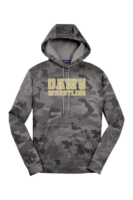 Otsego Middle School Wrestling DTF CamoHex Fleece Hooded Pullover