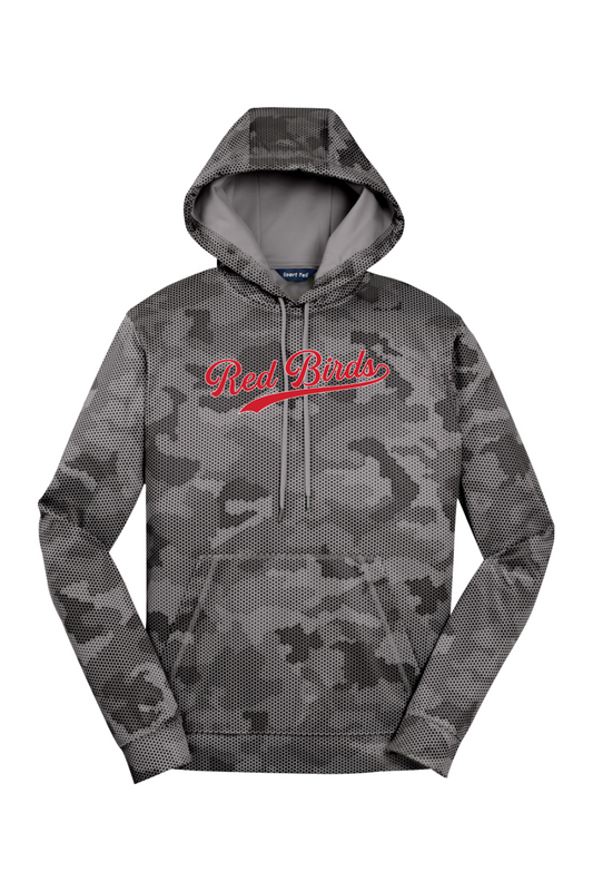 Marion Redbirds Baseball DTF CamoHex Fleece Hooded Pullover