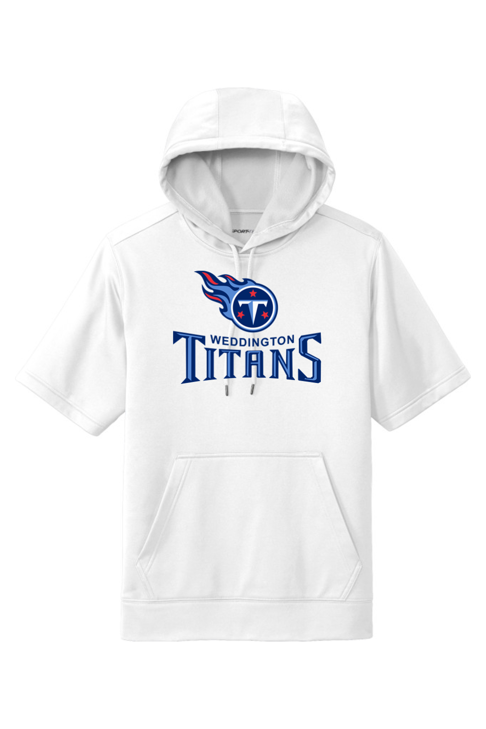 Weddington Titans Football DTF Fleece Short Sleeve Hooded Pullover