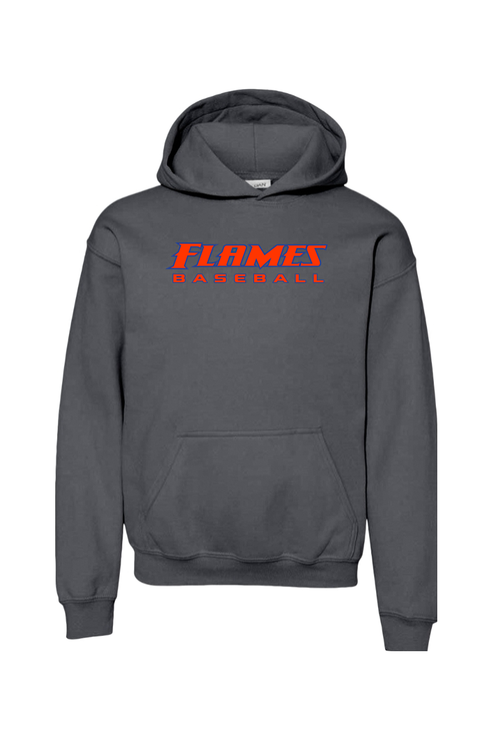 Flames MI Baseball DTF Youth Heavy Blend Hooded Sweatshirt