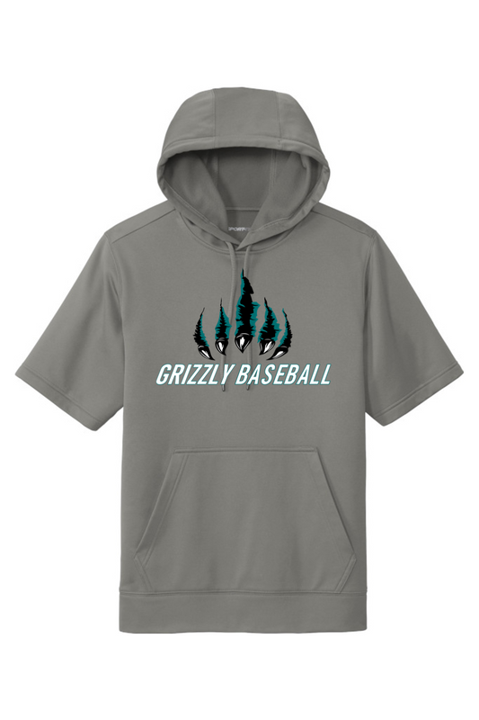 Grizzly's Baseball Fleece Short Sleeve Hooded Pullover