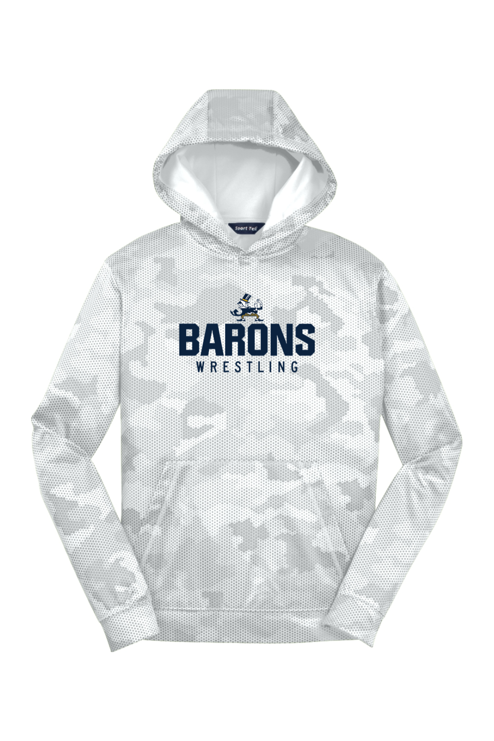 B-CC Wrestling DTF Youth CamoHex Fleece Hooded Pullover
