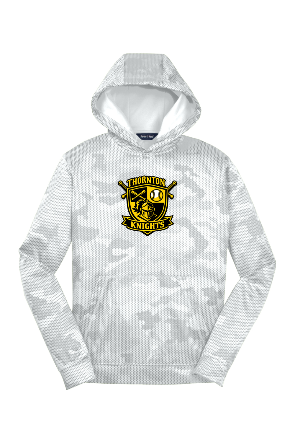 Thornton Knights Youth Sport-Wick CamoHex Fleece Hooded Pullover