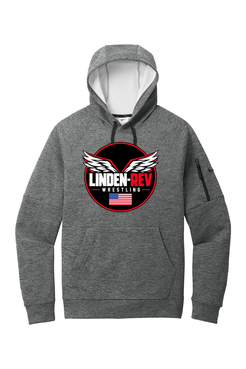 Linden Rev Wrestling DTF Nike Therma-FIT Pocket Pullover Fleece Hoodie