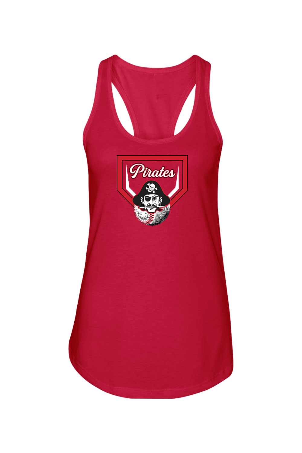 Cardington Pirates Softball DTF Ladies Racerback Tank