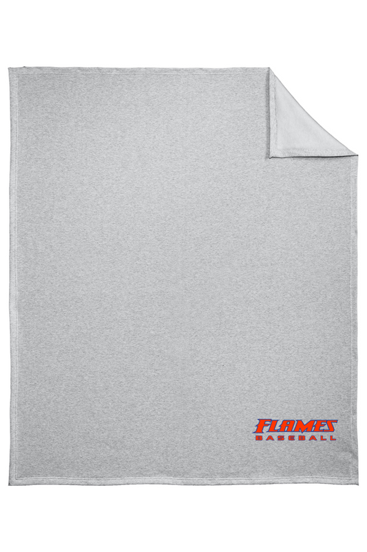 Flames MI Baseball DTF Core Fleece Sweatshirt Blanket