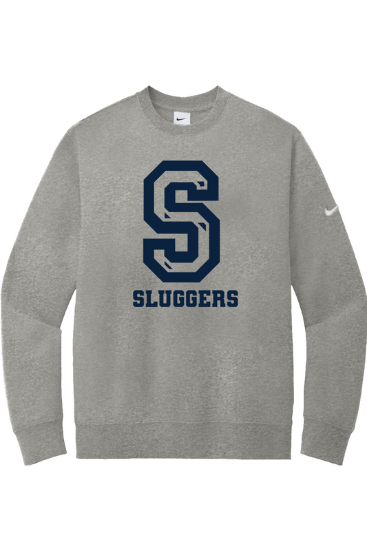 Sluggers Academy DTF Nike Club Fleece Sleeve Swoosh Crew