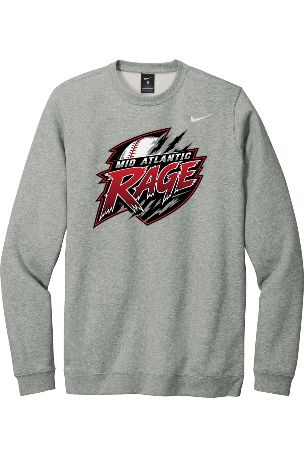 Rage Baseball DTF Nike Club Fleece Crew