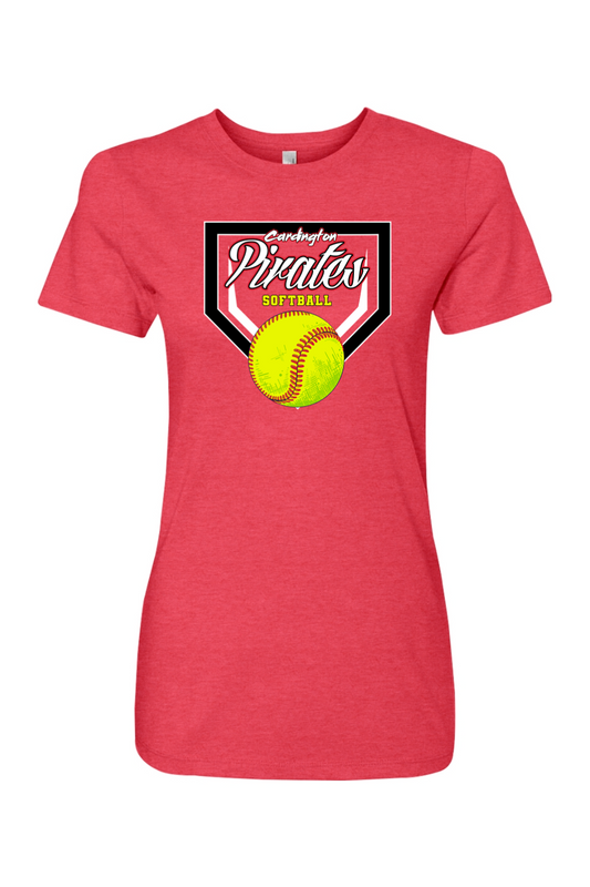 Cardington Pirates Softball DTF Women's Triblend Crew