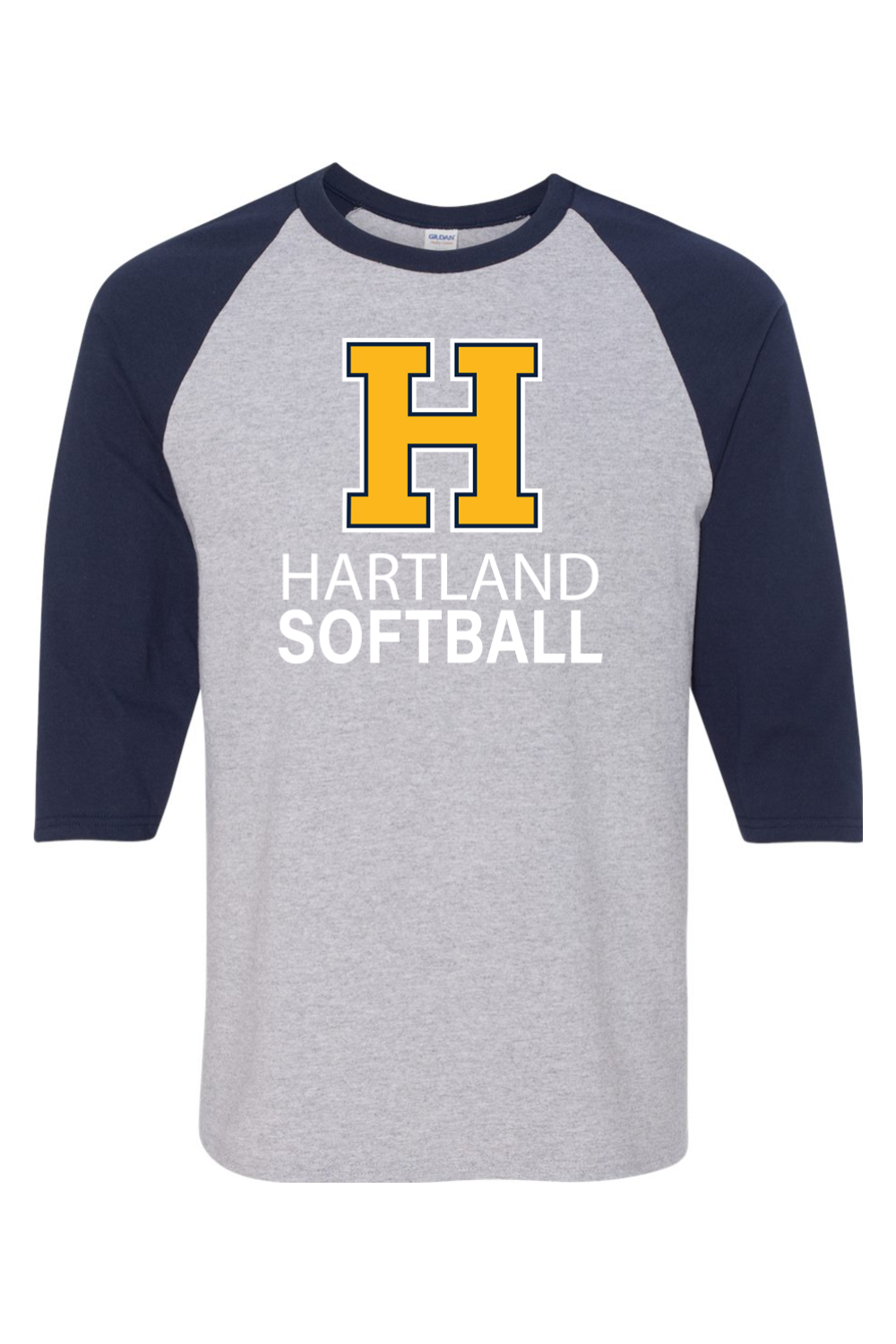 Hartland Softball Three-Quarter Sleeve T-Shirt