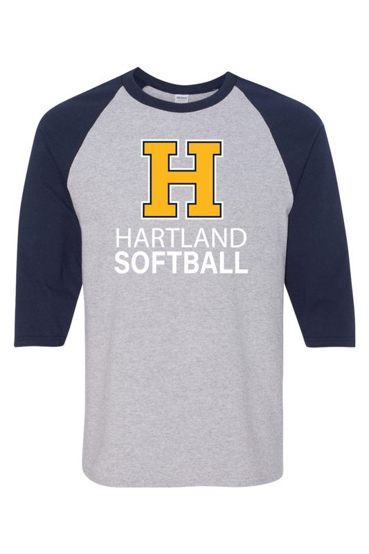 Hartland Softball Three-Quarter Sleeve T-Shirt