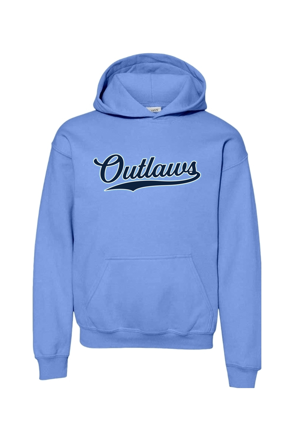 Outlaws Baseball Script Youth Heavy Blend Hooded Sweatshirt