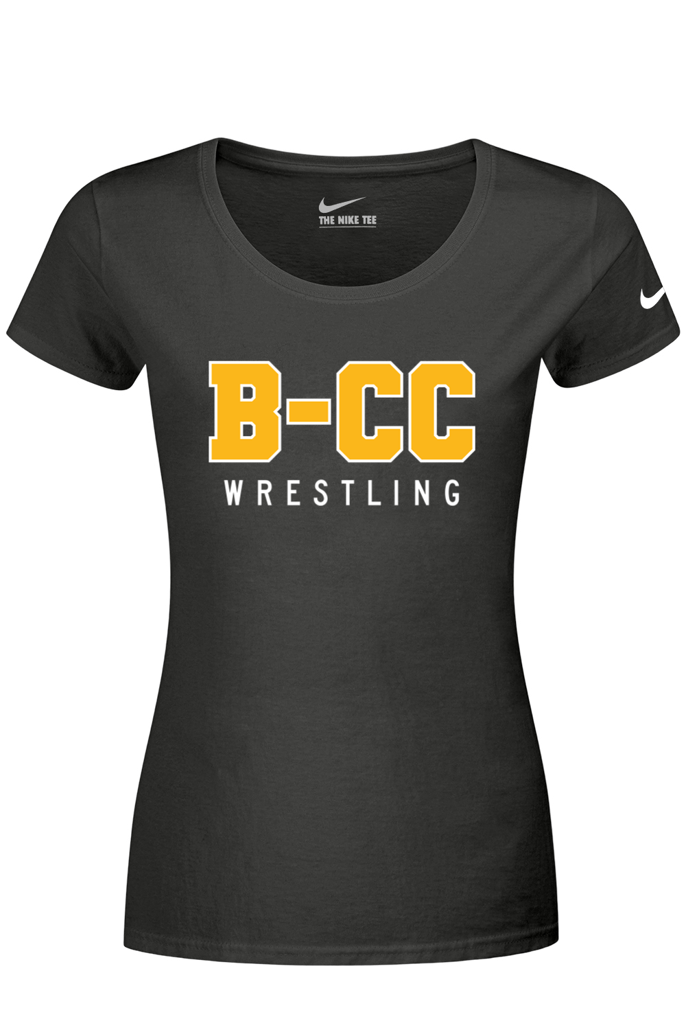 B-CC Wrestling DTF Nike Ladies Dri-FIT Cotton/Poly Scoop Neck Tee