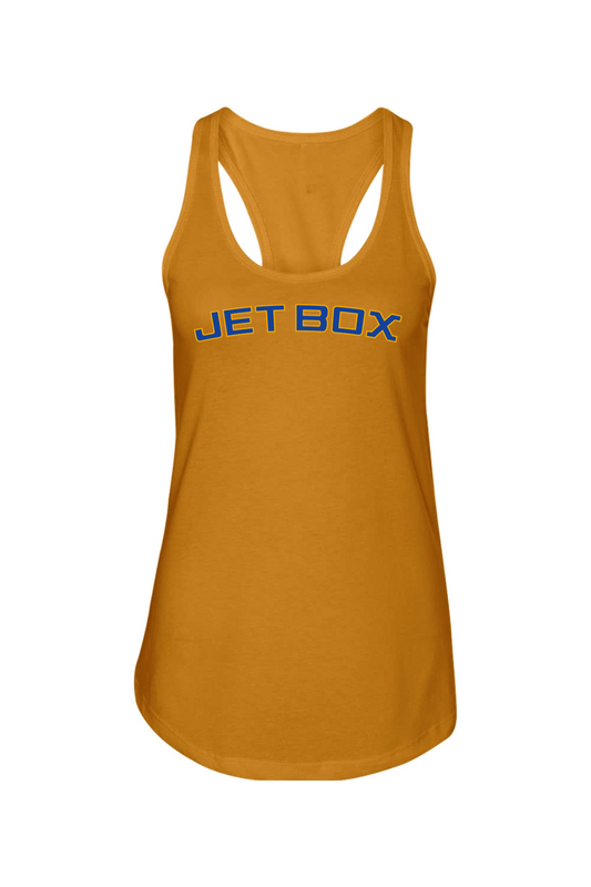 Jet Box Baseball DTF Ladies Racerback Tank