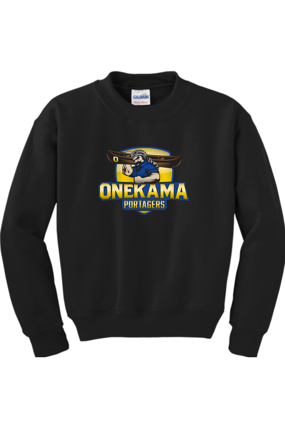Onekama Portagers Football Youth Heavy Blend Crewneck Sweatshirt