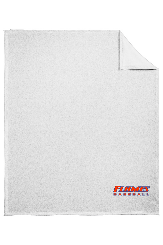 Flames MI Baseball DTF Core Fleece Sweatshirt Blanket