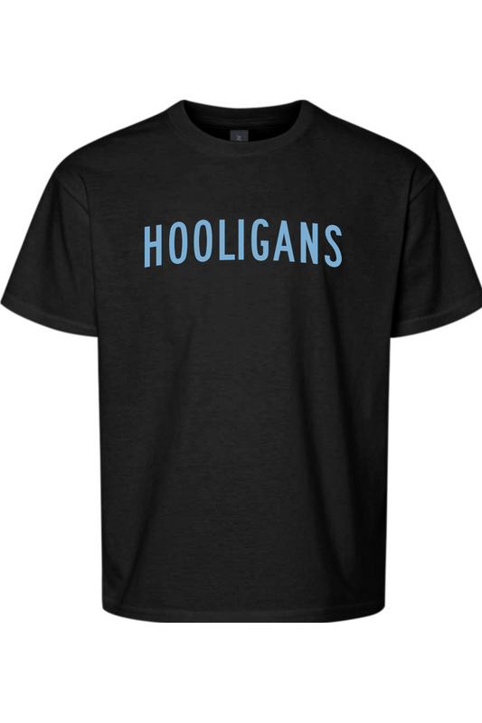 Hooligans Baseball Youth Softstyle T-Shirt Shoulder Logo