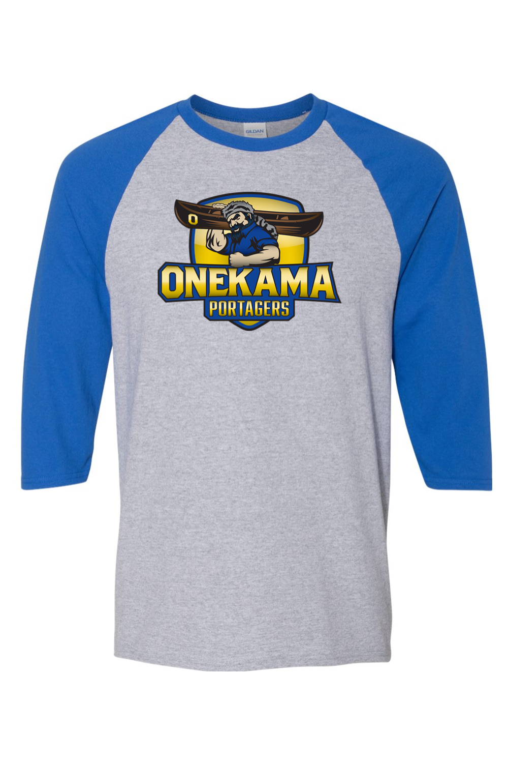 Onekama Portagers Football Three-Quarter Sleeve T-Shirt