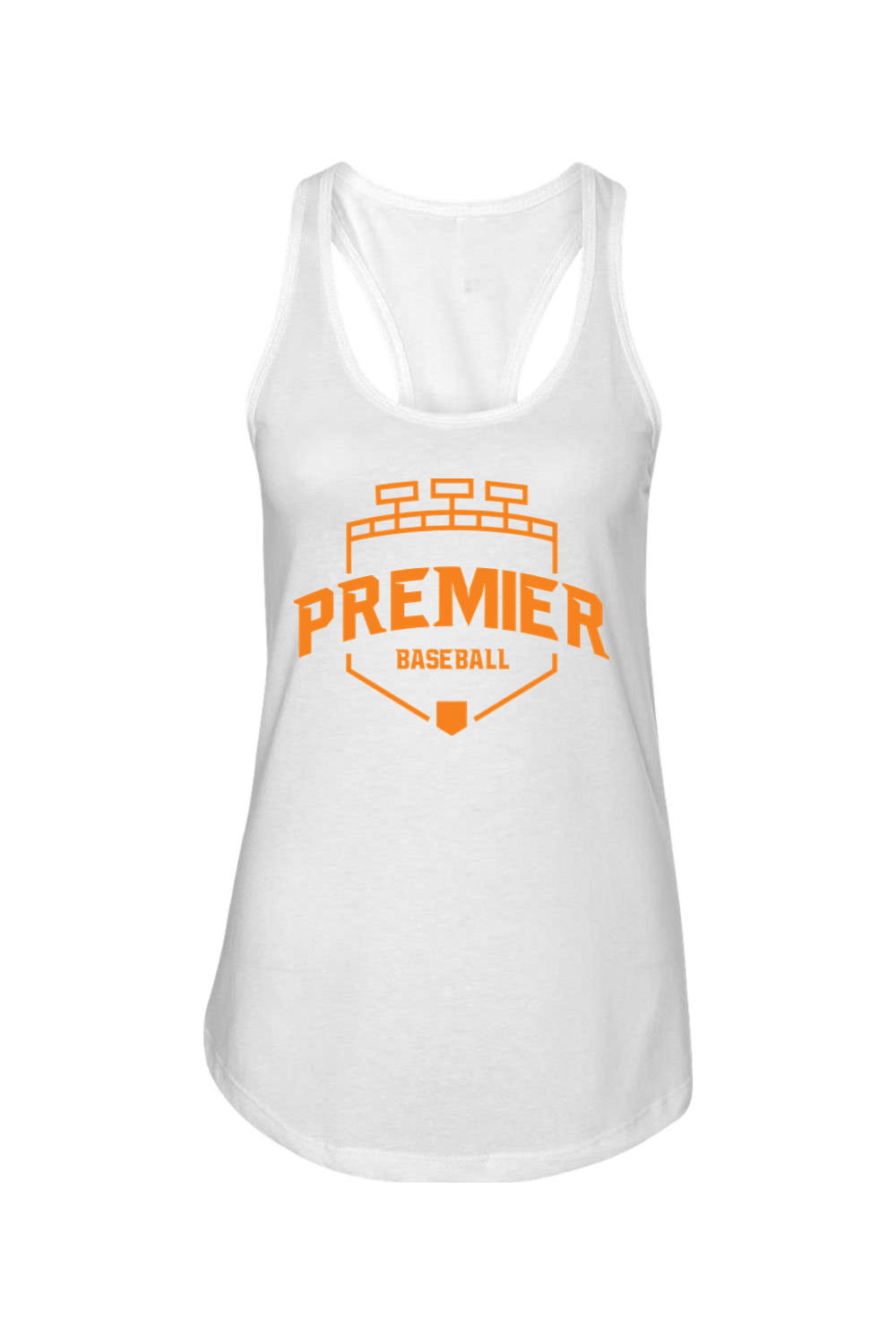 Premier Baseball AZ Ladies Racerback Tank - Orange Logo
