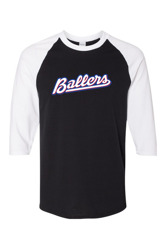 Cannon Ballers Baseball Three-Quarter Sleeve T-Shirt