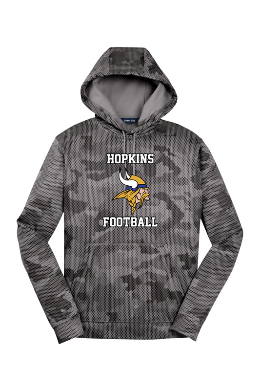 Hopkins High School Football DTF CamoHex Fleece Hooded Pullover