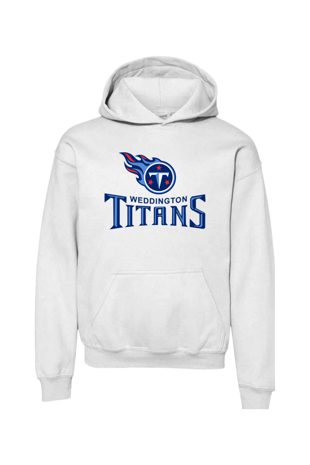 Weddington Titans Football DTF Youth Heavy Blend Hooded Sweatshirt