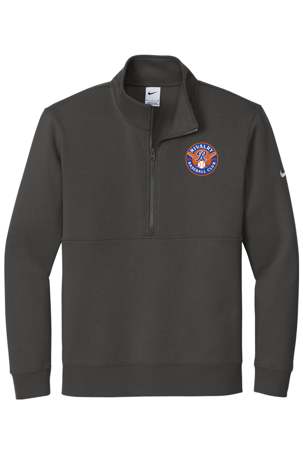 Rivalry Baseball DTF Nike Club Fleece Sleeve Swoosh 1/2-Zip