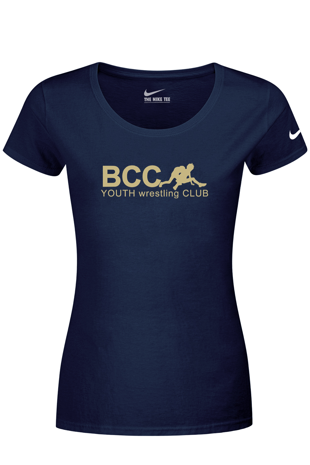BCC Youth Wrestling Nike Ladies Dri-FIT Cotton/Poly Scoop Neck Tee