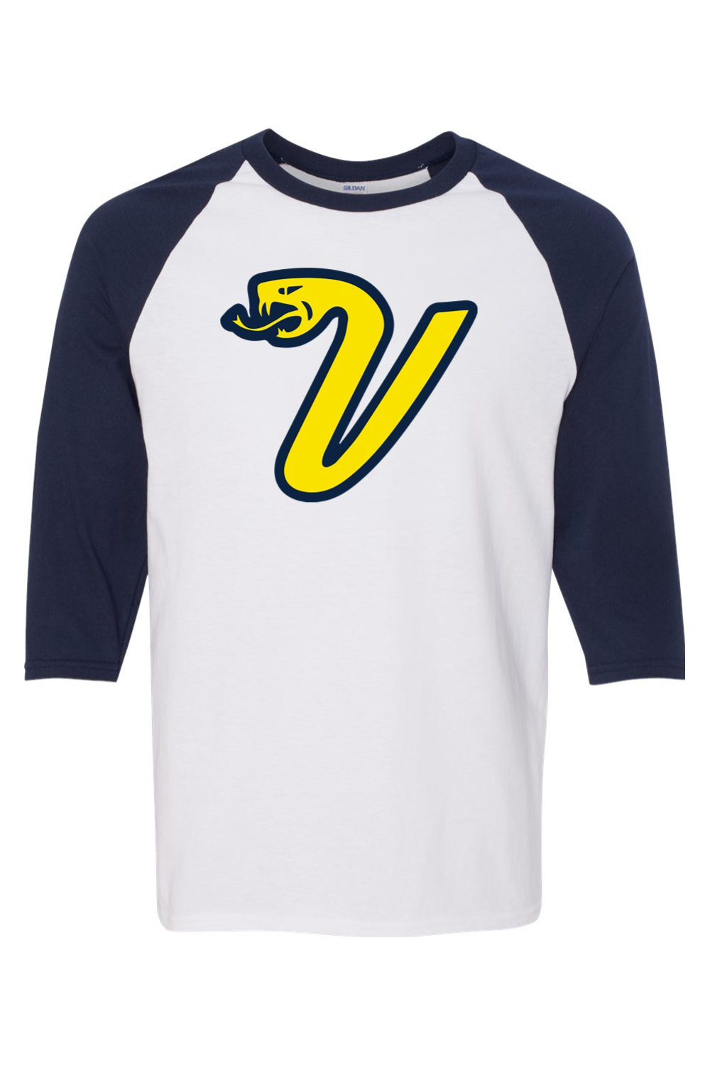 Greencastle Vipers OG Heavy Cotton Raglan Three-Quarter Sleeve T-Shirt