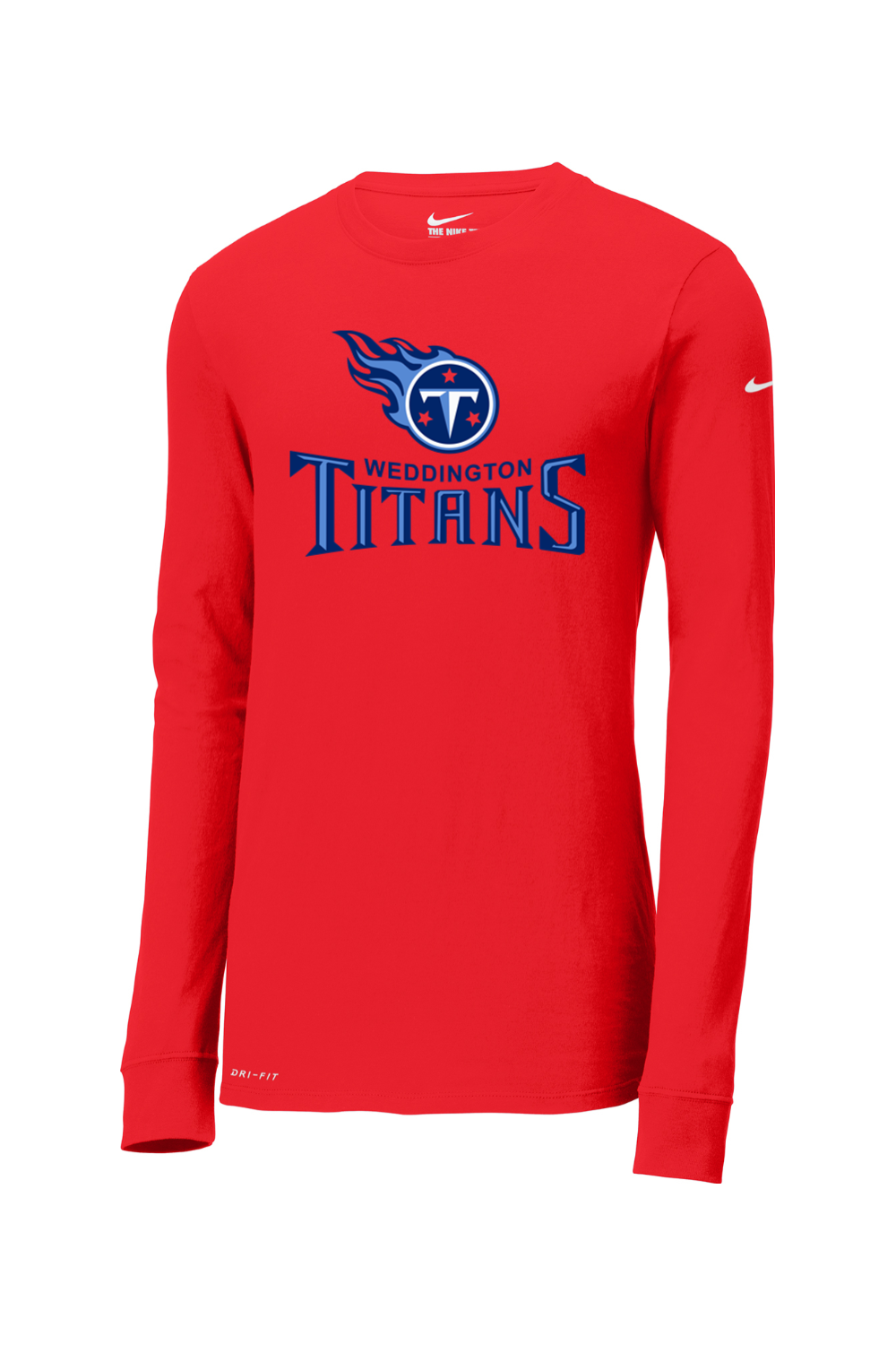 Weddington Titans Football DTF Nike Dri-FIT Cotton/Poly Long Sleeve Tee