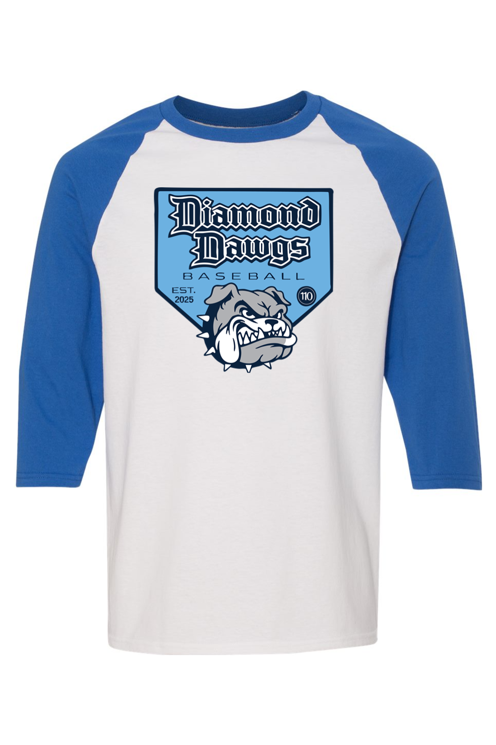 Diamond Dawgs Heavy Cotton Raglan Three-Quarter Sleeve T-Shirt