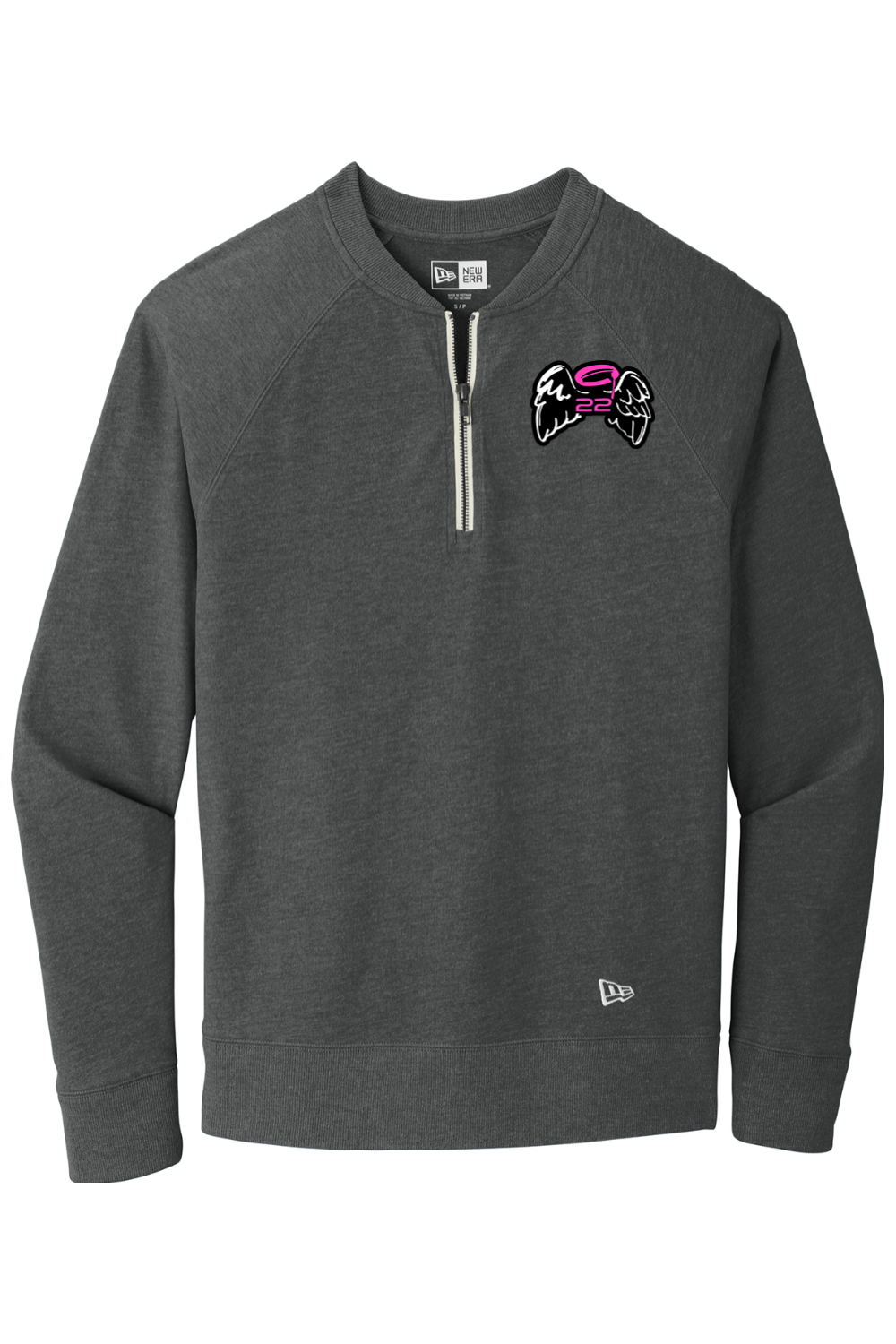 Hooligans Baseball Sueded Cotton Blend 1/4-Zip Pullover