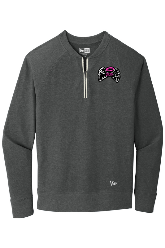 Hooligans Baseball Sueded Cotton Blend 1/4-Zip Pullover