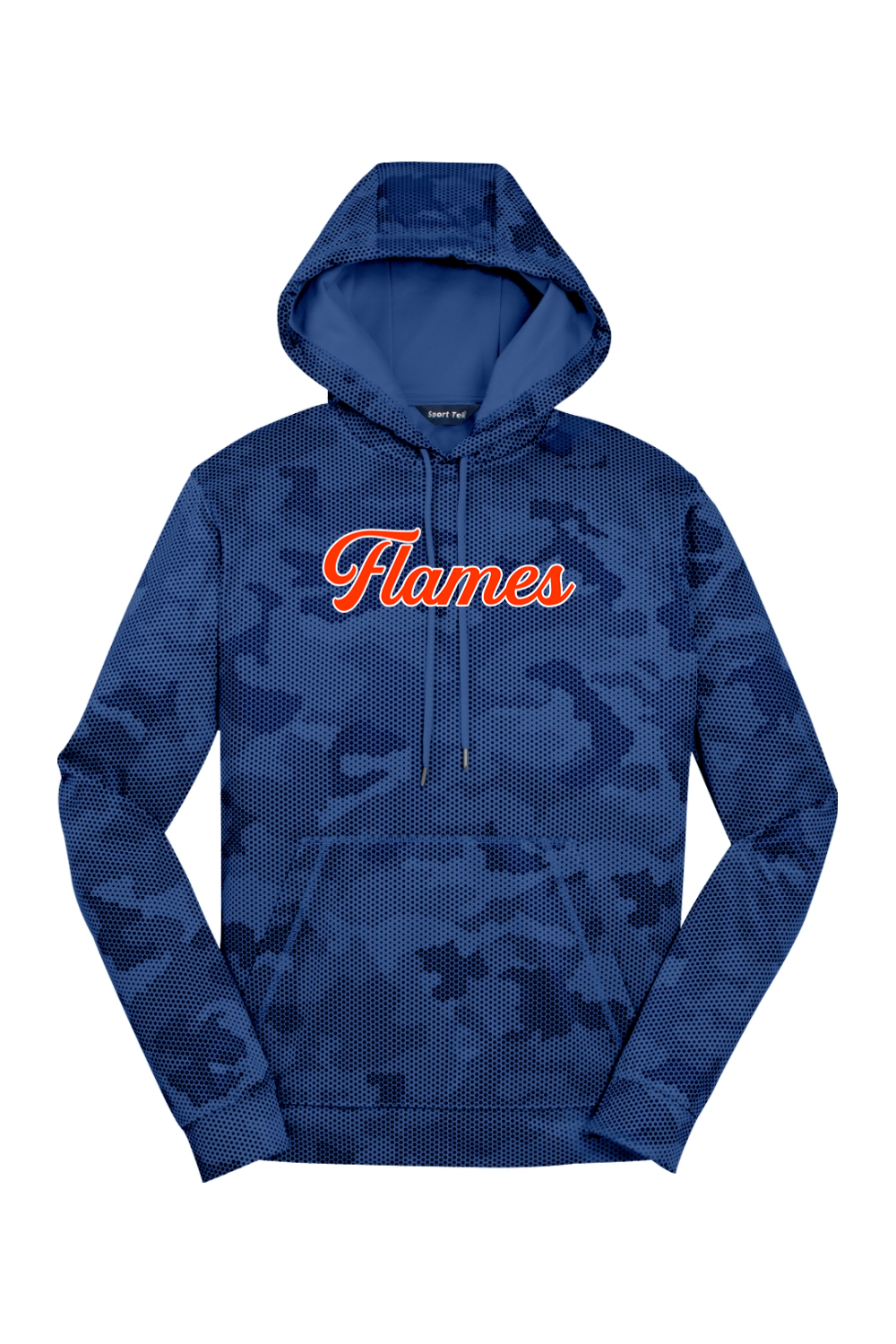 Flames MI Team DTF CamoHex Fleece Hooded Pullover