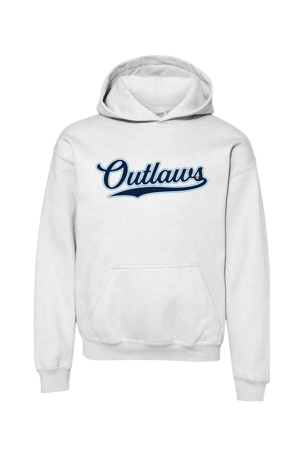 Outlaws Baseball Script Youth Heavy Blend Hooded Sweatshirt