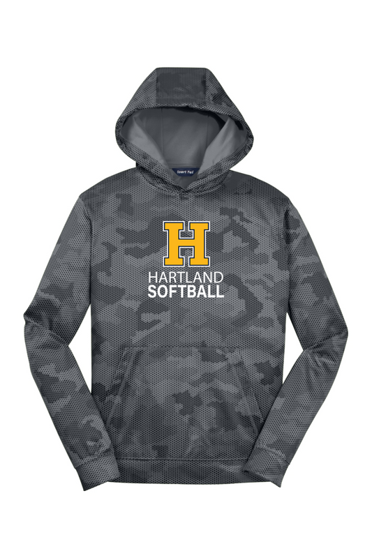 Hartland Softball Youth CamoHex Fleece Hooded Pullover