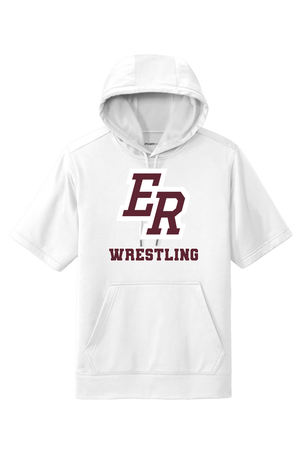 Eaton Rapids Wrestling DTF Sport-Wick Fleece Short Sleeve Hooded Pullover