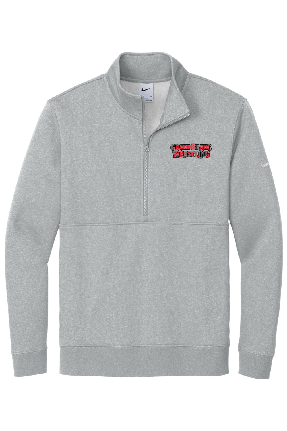 Grand Blanc Wrestling DTF Nike Club Fleece Sleeve Swoosh 1/2-Zip